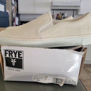 Frye Gates Slip On 81163 Mens Off White Leather Lifestyle Sneakers Shoes